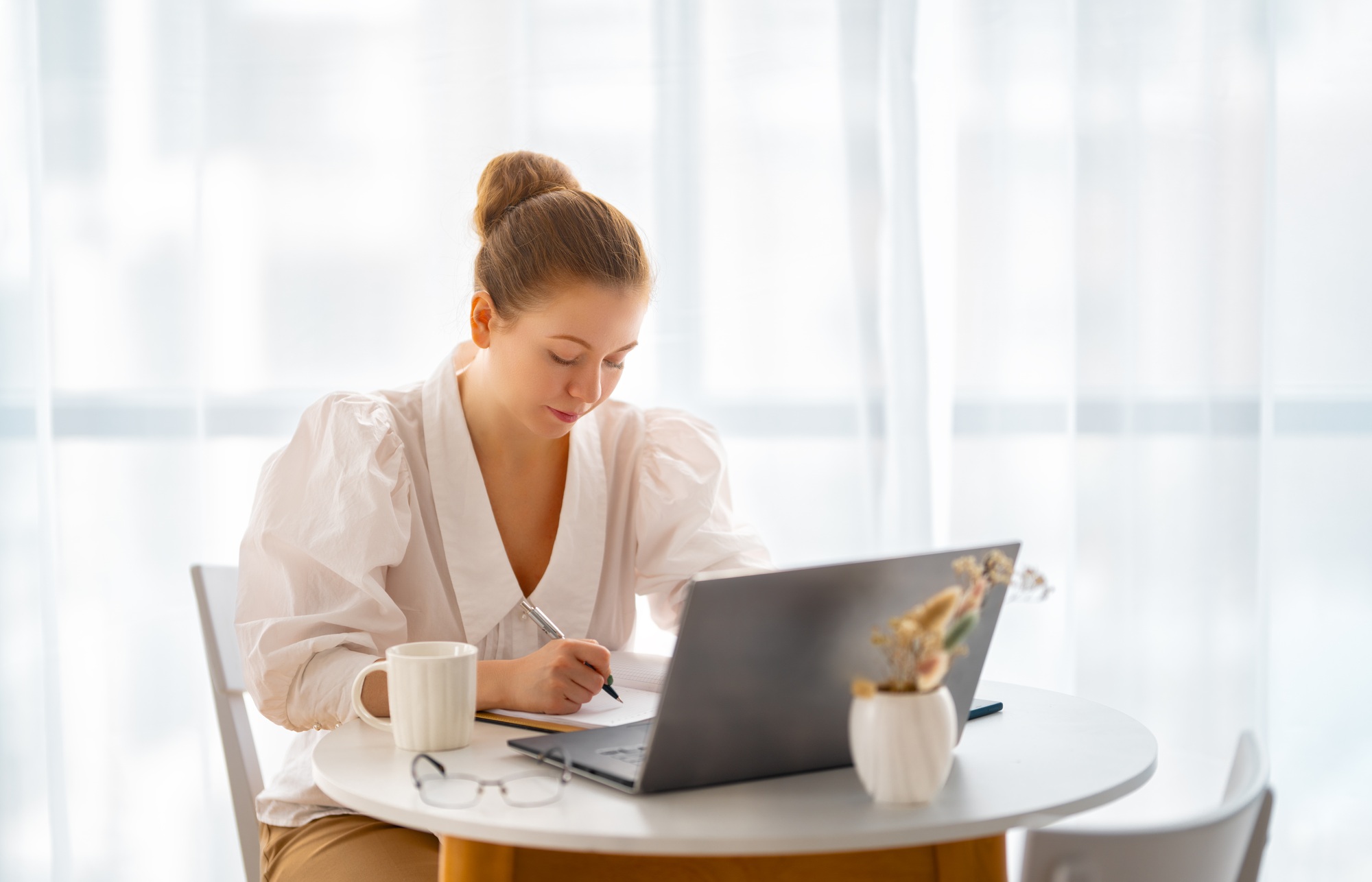 woman working in the office